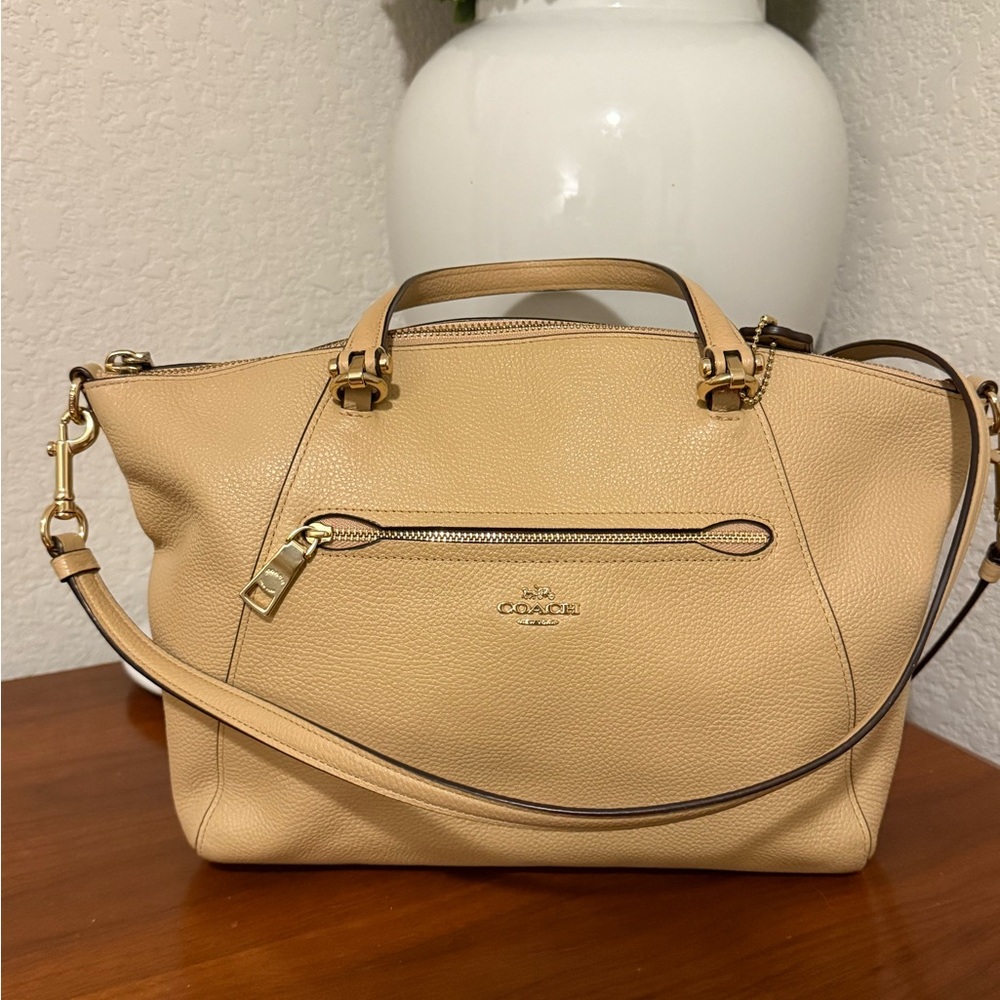 Coach Beige Leather Satchel